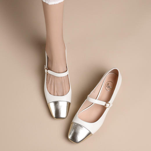 品质好货 | Safiya索菲娅2023新款二层羊皮粗跟复古玛丽珍鞋方头单鞋SF32115708 商品图6