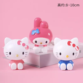 塑料Kitty猫三件套 美乐蒂兔子+粉色蓝色Kitty猫  卡通装饰摆件