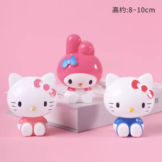 塑料Kitty猫三件套 美乐蒂兔子+粉色蓝色Kitty猫  卡通装饰摆件 商品图0