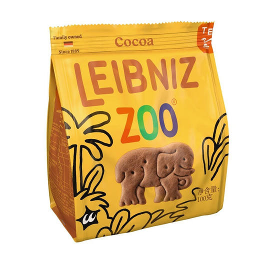 德国百乐顺丛林动物型可可饼干100g 商品图0