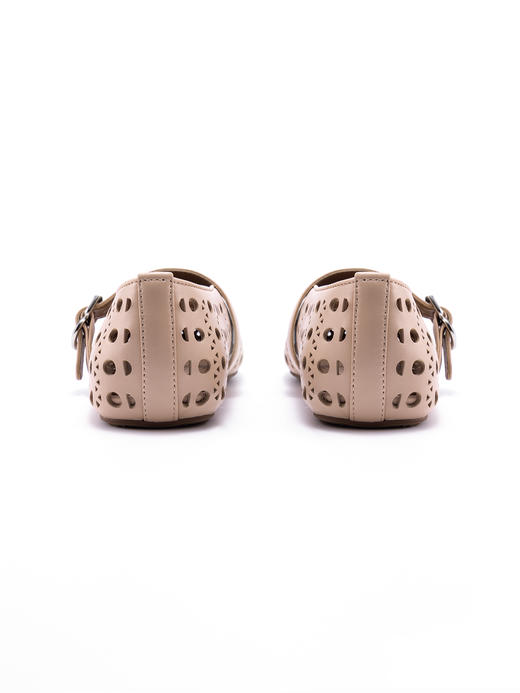 COCO ZONE2024夏季浅口一字带单鞋时尚镂空百搭平底鞋CC2B0881 商品图1