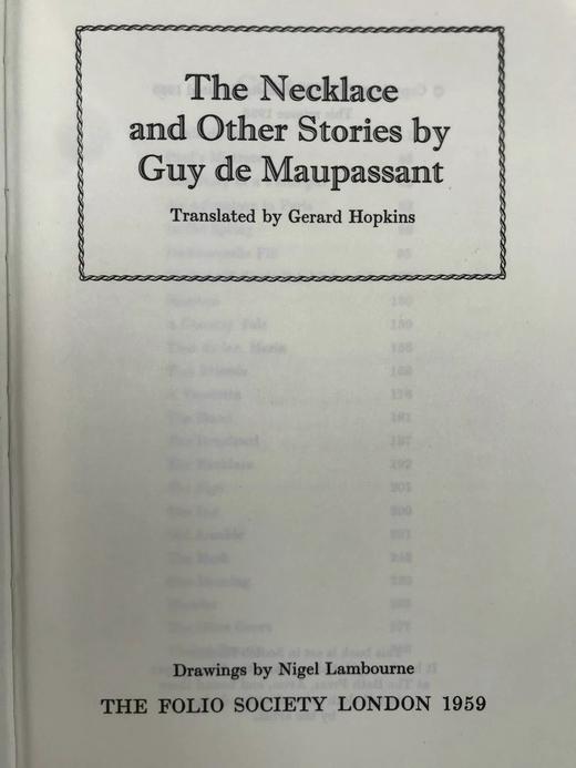 莫泊桑《项链与其他故事》 14幅插图 精装18开带书匣 商品图3