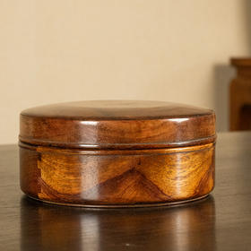 红木圆形盖盒