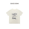 COCO ZONE"涂鸦T“夏季字母印花别致短袖T恤时尚圆领通勤休闲上衣CC2B0889 商品缩略图0