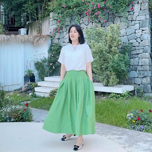 （老板私服改版）火桐hooton重磅亚麻赫本裙YT1032 商品图10