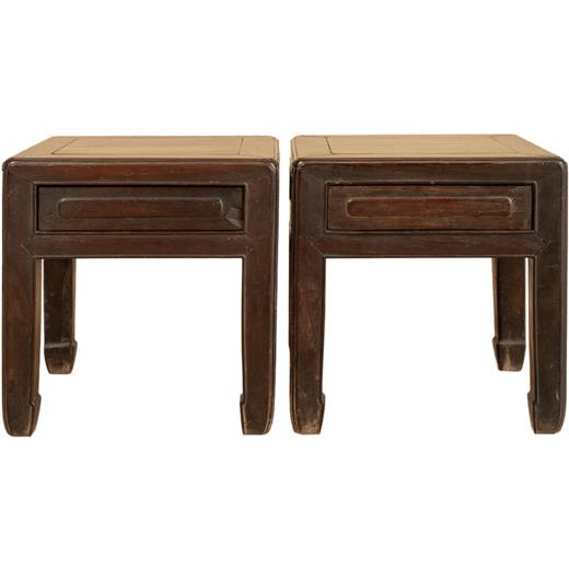 清 红木带屉四面平方凳（一对） 商品图5