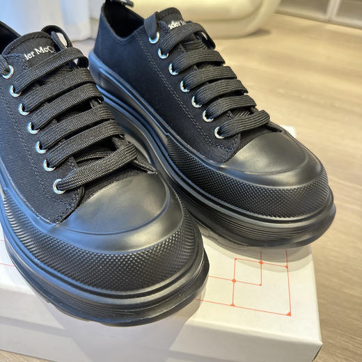 年后发！Alex**der McQ**en 亚历山大麦昆 Treat Slick PUT 系带帆布及踝复古鞋！男女同款 商品图5