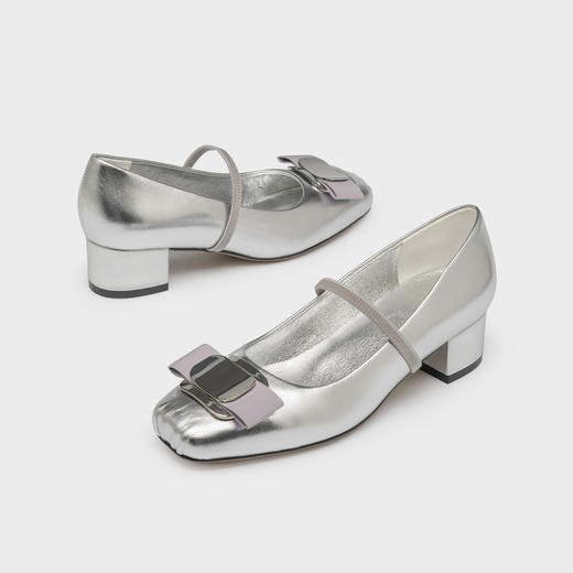 Julia Heuer 复古甜美玛丽珍粗跟鞋 商品图1