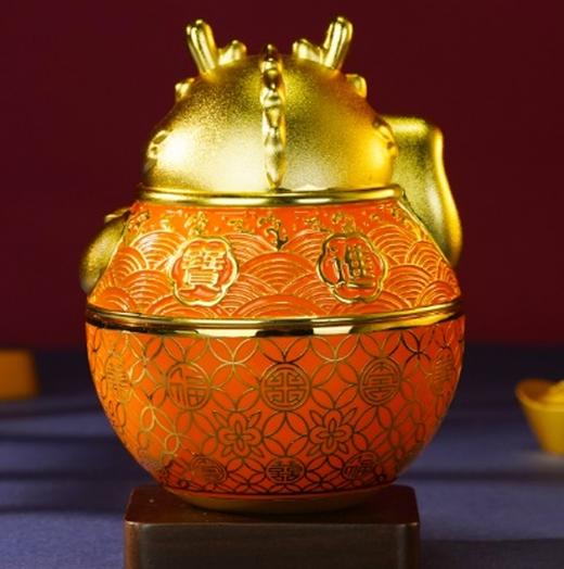 【彼达思】制尊大师招财龘龘不倒翁摆件聚宝盆礼品 商品图4
