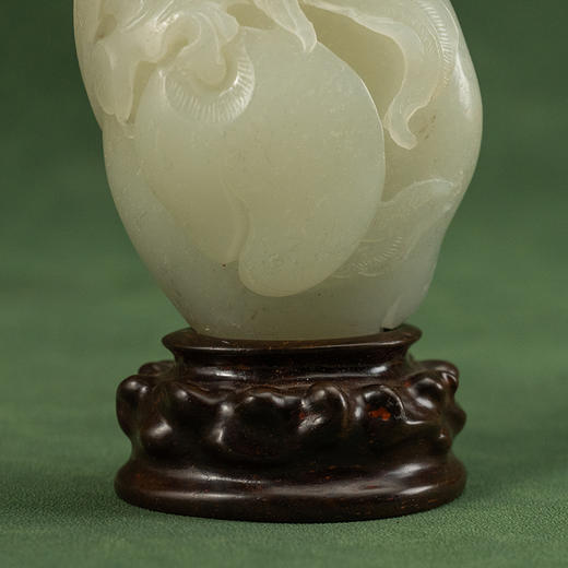 和田玉雕寿上加寿山子摆件 商品图4