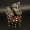 清 灵璧石狮形文房赏石（红木座） 商品缩略图4