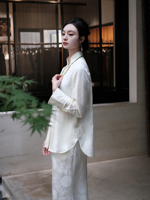 盛唐婧 |桑蚕丝团团圆圆中式直筒裤（拉链款） 商品图7