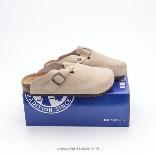 Bi肯Boston BS " Sand" 波士顿系列软牛皮绒半托 加绒半托 拖鞋 商品图1