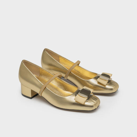 Julia Heuer 复古甜美玛丽珍粗跟鞋 商品图7