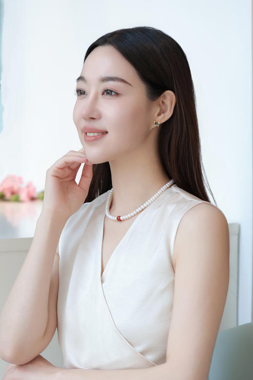 【一口价】南红珠珍珠项链 淡水珍珠项链银S925项链送妈妈母亲节礼物MEMORA诗普琳ZN212801 商品图3