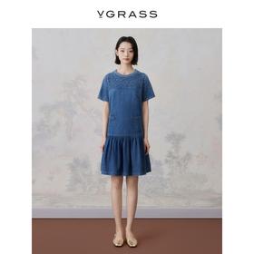 VGRASS维格娜丝24年夏季新款盘带绣工艺连衣裙