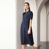 【桑蚕丝暗纹系带连衣裙】24年春夏新品女士真丝丝中长款衬衫裙子 商品缩略图2