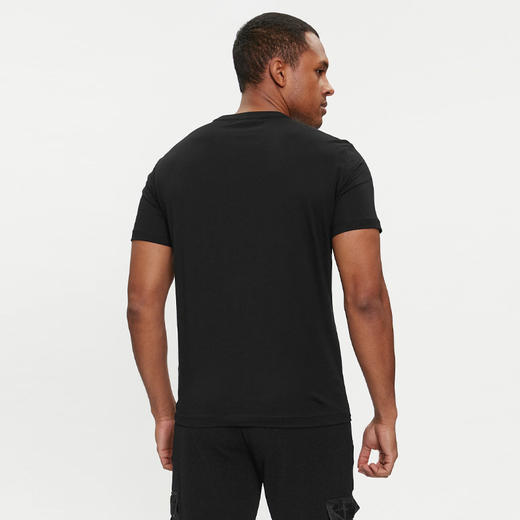 EMPORIO ARMANI EA7 阿玛尼 男士 EA7 徽标印花棉质圆领短袖T恤 黑色 3DPT07 PJM9Z 1200 商品图2