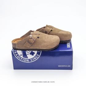 Bi肯Boston BS " Sand" 波士顿系列软牛皮绒半托 加绒半托 拖鞋