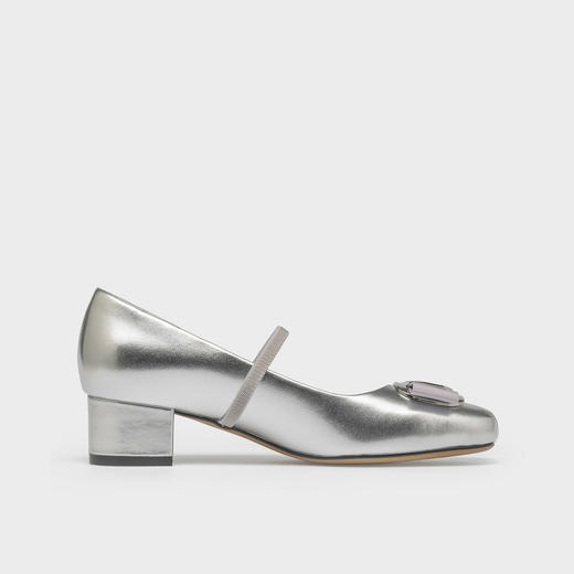 Julia Heuer 复古甜美玛丽珍粗跟鞋 商品图4