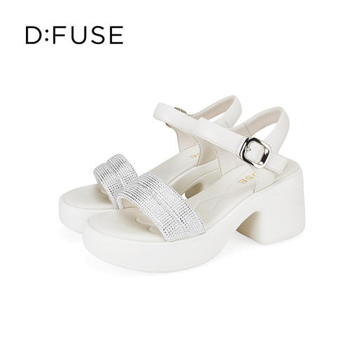 D:FUSE迪芙斯2024年夏季新款高跟凉拖凉鞋DF42115215 商品图0