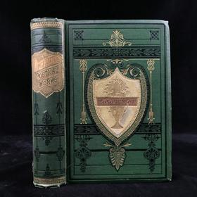 约19世纪后期 朗费罗诗集 6幅钢版画插图 漆布精装32开