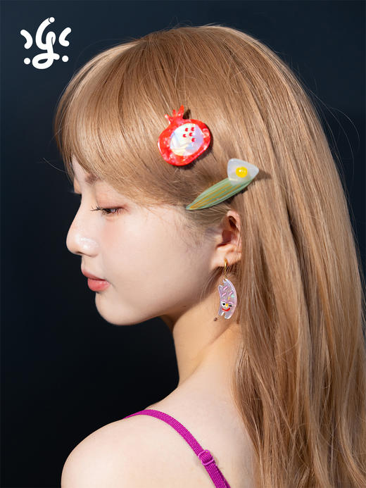 古古楽gugu端午发饰醋酸材质原创设计抓夹耳饰成人儿童 商品图7