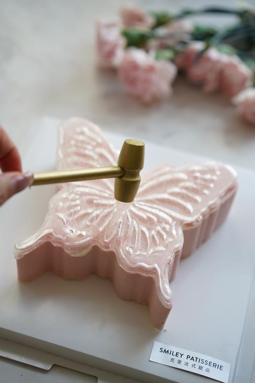 法式慕斯蛋糕 | 草莓柠檬香草 - 琉璃蝴蝶（粉） 商品图1