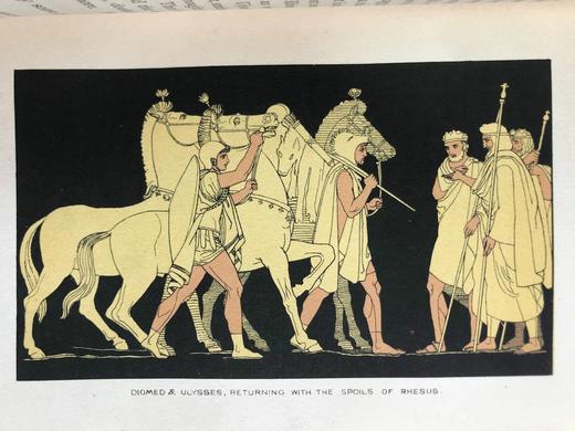 1878年 荷马史诗故事集 24幅插图 漆布精装32开 商品图10