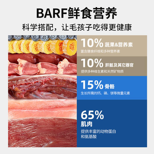 伯纳天纯生时力鲜肉低温烘焙狗粮泰迪比熊法斗博美全价通用型粮1.5kg 商品图3