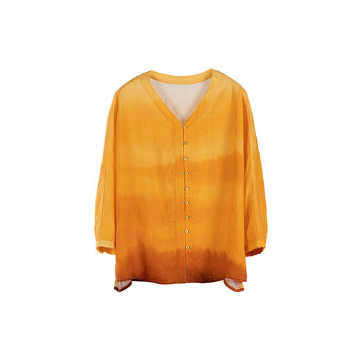 * 绽放旅行女装318朵/原创晚霞色亚麻宽松清凉夏季旅游穿搭衬衫 商品图4