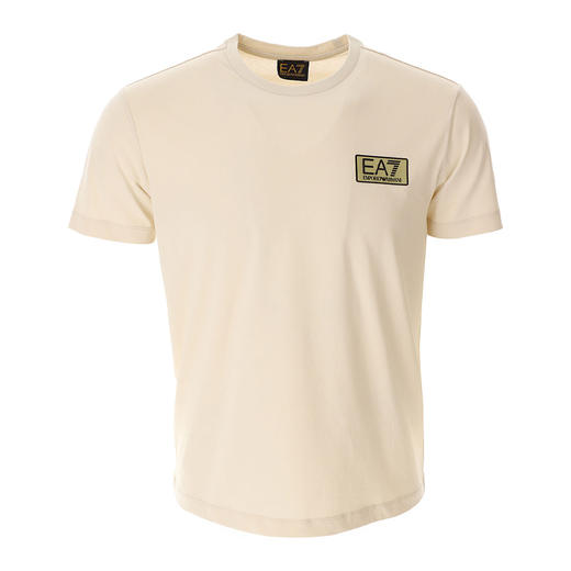 EMPORIO ARMANI EA7 阿玛尼 男士 EA7 徽标印花棉质圆领短袖T恤 米色 3DPT07 PJM9Z 1946 商品图0