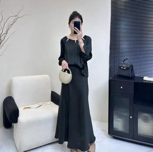 好看的哦~3950仿真丝光泽小衫上衣-喜出 商品图2