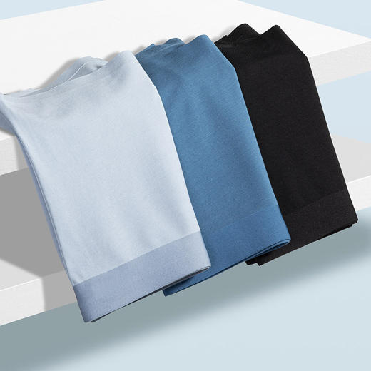 【礼盒3条装】柒牌男士内裤男平角裤莫代尔冰丝男生四角裤无痕抗菌短裤衩礼盒3条装	124F70220 商品图5