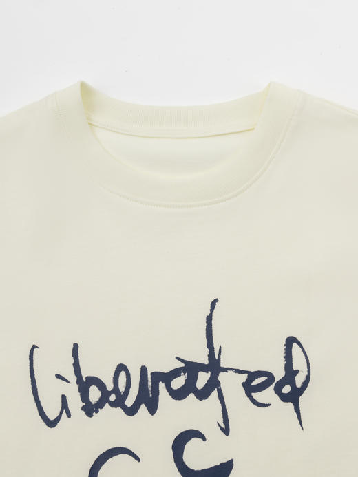 COCO ZONE"涂鸦T“夏季字母印花别致短袖T恤时尚圆领通勤休闲上衣CC2B0889 商品图4