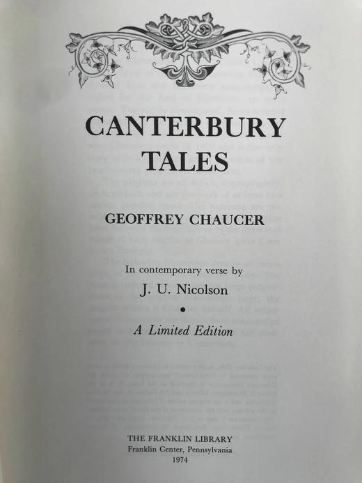 限量版！乔叟《坎特伯雷故事集》 配多幅彩色插图 豪华皮装16开 商品图2