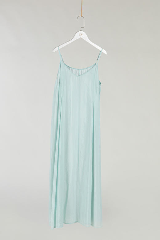 绽放旅行女装326朵/薄荷蓝真丝吊带裙桑蚕丝棉海边度假穿搭连衣裙 商品图5