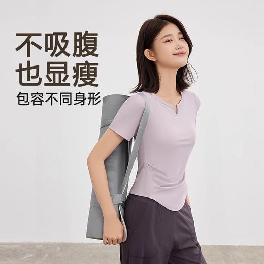 【乐刻甄选】neverme掐腰运动瑜伽短袖自带胸垫 商品图2