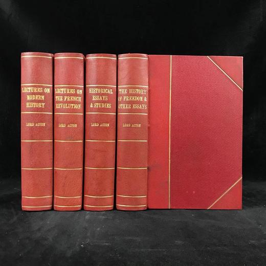 含藏书票！1906-1910年 阿克顿勋爵作品集（全4卷） 1幅肖像插图 真皮精装大32开 商品图0