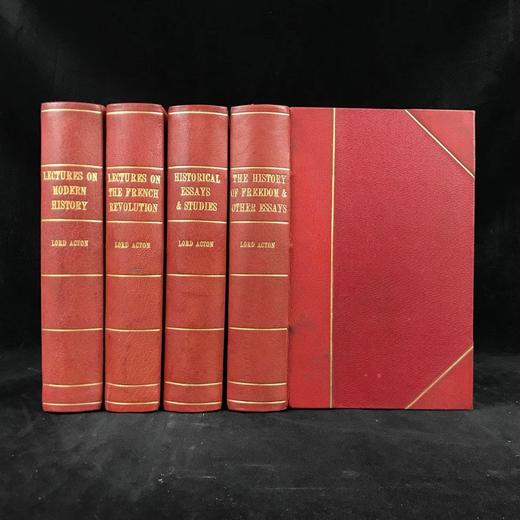 含藏书票！1906-1910年 阿克顿勋爵作品集（全4卷） 1幅肖像插图 真皮精装大32开 商品图0