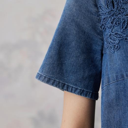 VGRASS维格娜丝24年夏季新款盘带绣工艺连衣裙 商品图1