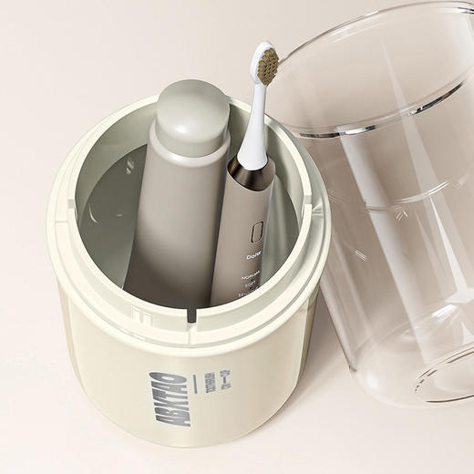 佐禧佑福奶油风漱口杯旅行出差牙膏牙刷收纳大容量加厚密封防尘牙刷杯 商品图2