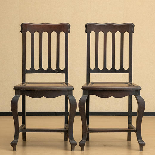 民国 红木海派靠背椅（一对） 商品图0