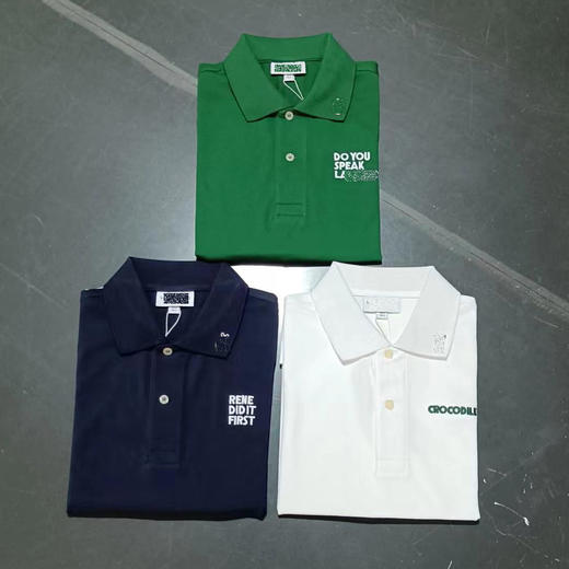 小鱼 2024春夏 男士衣领刺绣标 胸前字母 翻领短袖POLO衫 Z-11673 商品图10