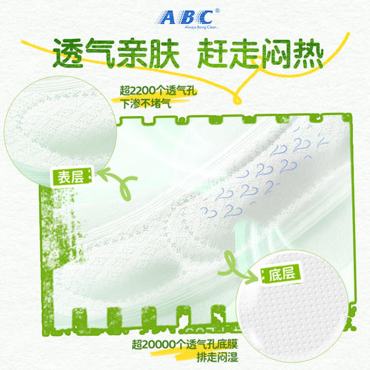 ABC 茶树精华超吸纤薄款日用卫生巾240mm8片*3包 T-8801 商品图2