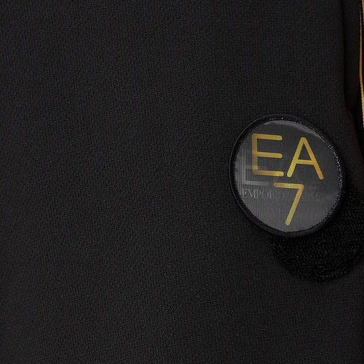 EMPORIO ARMANI EA7 阿玛尼 男士 EA7 徽标贴花休闲短裤 黑色 3DPS67 PJMTZ 1200 商品图2