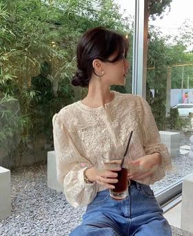 好看的哦~6745超重工刺绣重工春秋小衫上衣-喜出