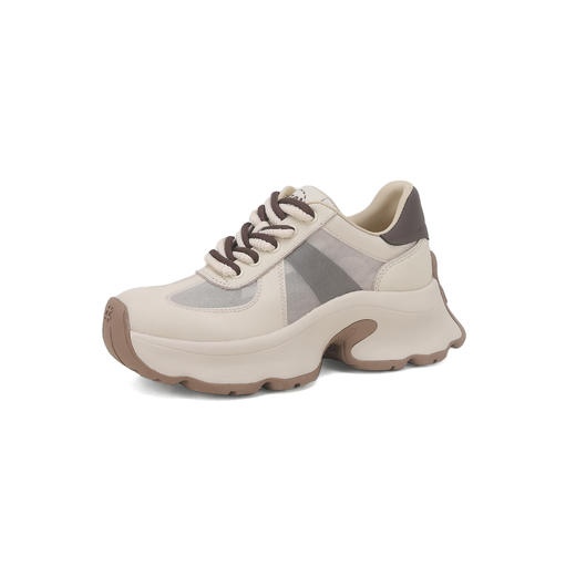 westor春夏休闲厚底轻便舒适圆头百搭老爹鞋板S24CM74201 商品图1