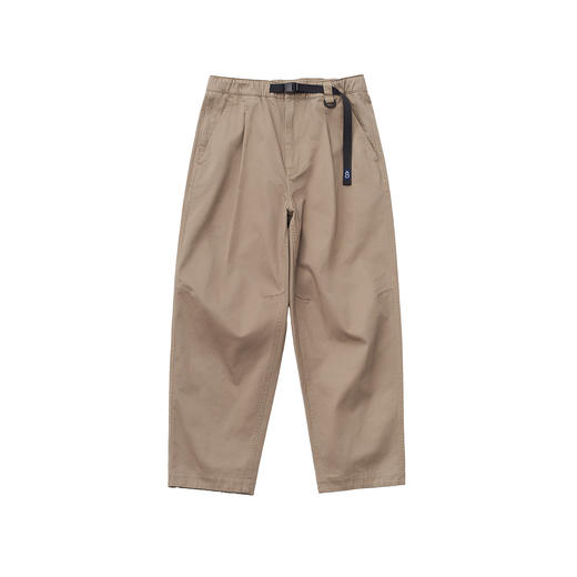 吃茶去chichaqu2024卡扣腰带锥形单褶长裤宽松全棉休闲复古百搭 商品图5