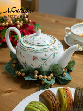 Noritake则武 HANASARASA骨瓷小茶壶单壶欧式下午茶茶具家用礼盒
